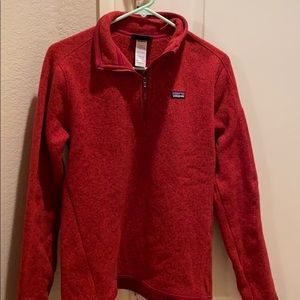 Women’s red pullover Patagonia. Size large